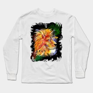 Leo Lion Astrology Design Long Sleeve T-Shirt